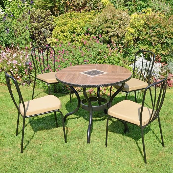 Haslemere 91Cm Patio With 4 Milan Chairs Set