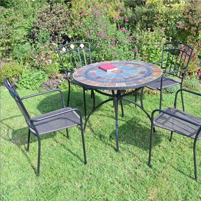 Villena 91Cm Patio With 4 Malaga Chairs Set