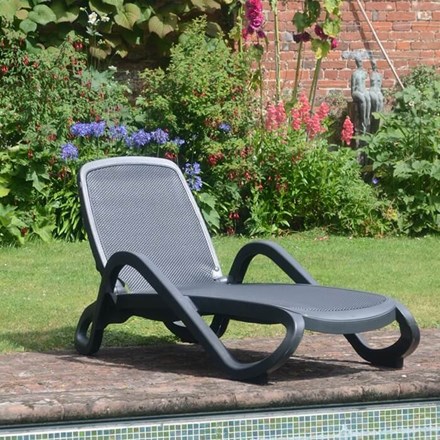 Alfa Lounger Anthracite & Anthracite Pack Of 2