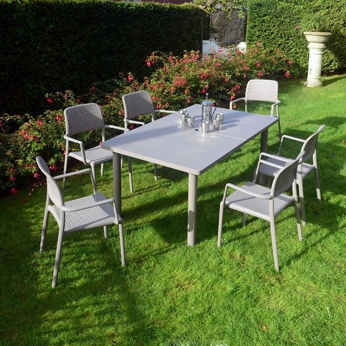 Libeccio Dining Table With Bora Chairs Set