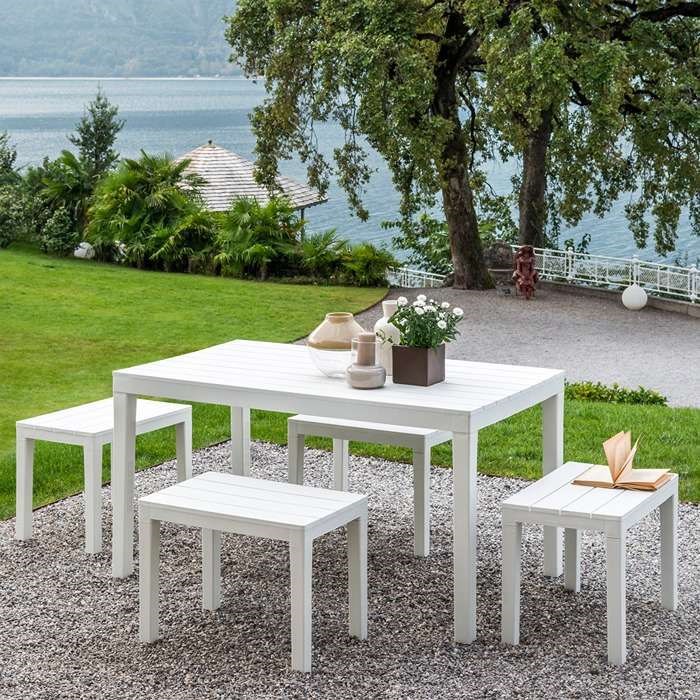 Roma Dining Table With Roma Bench Set