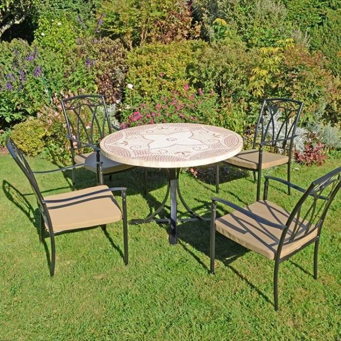 Provence Dining Table With 4 Ascot Chairs Set