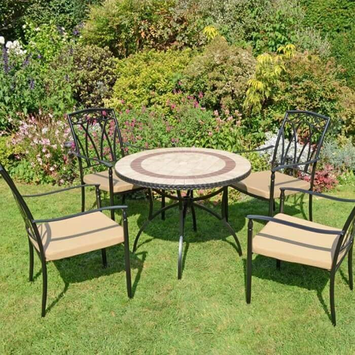 Henley 91Cm Table With 4 Ascot Chairs Set
