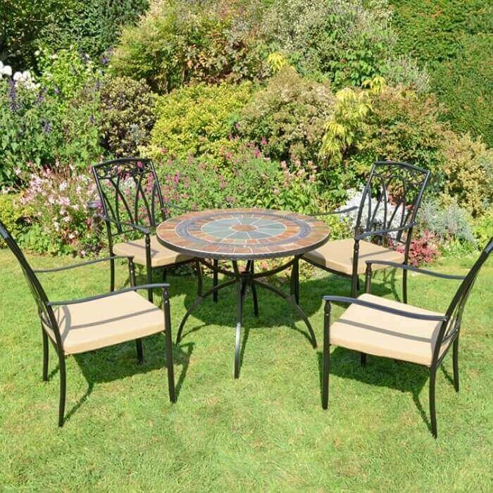 Vilena Patio Table With Ascot Chair Set
