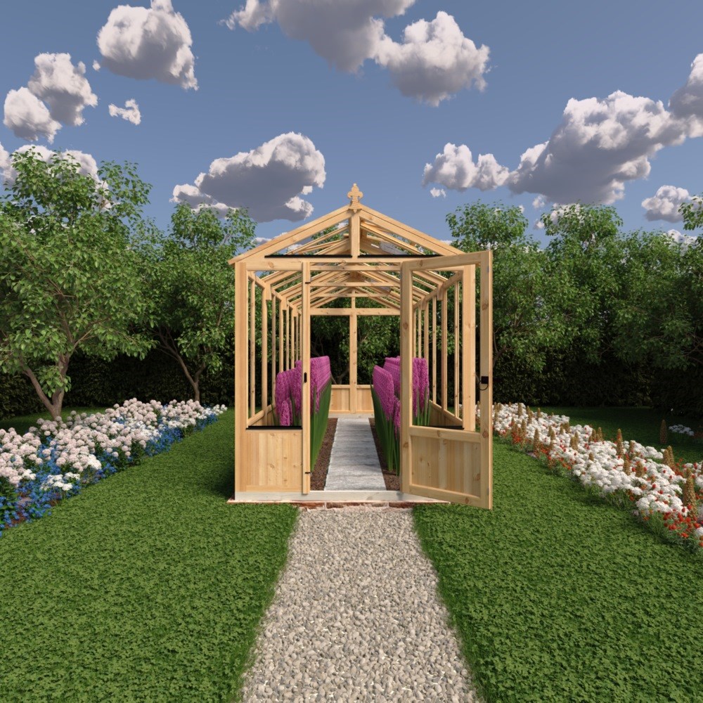 4ft x 6ft Holkham Wooden Greenhouse