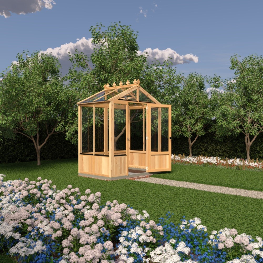 4ft x 6ft Holkham Wooden Greenhouse