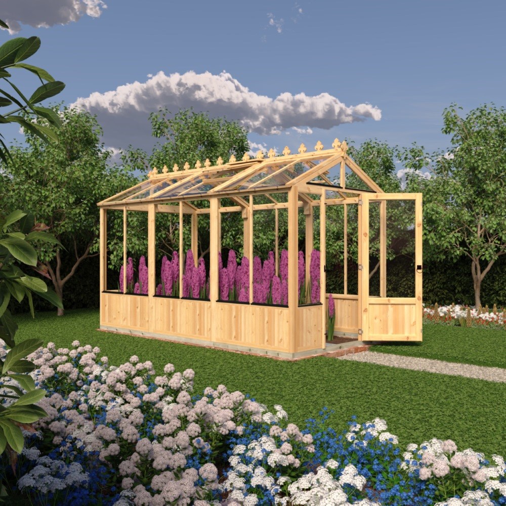12X6 Holkham Wooden Greenhouse