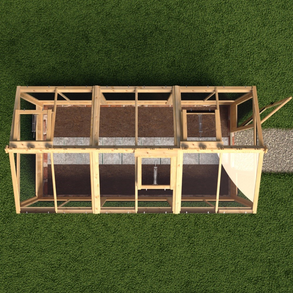 12X6 Holkham Wooden Greenhouse