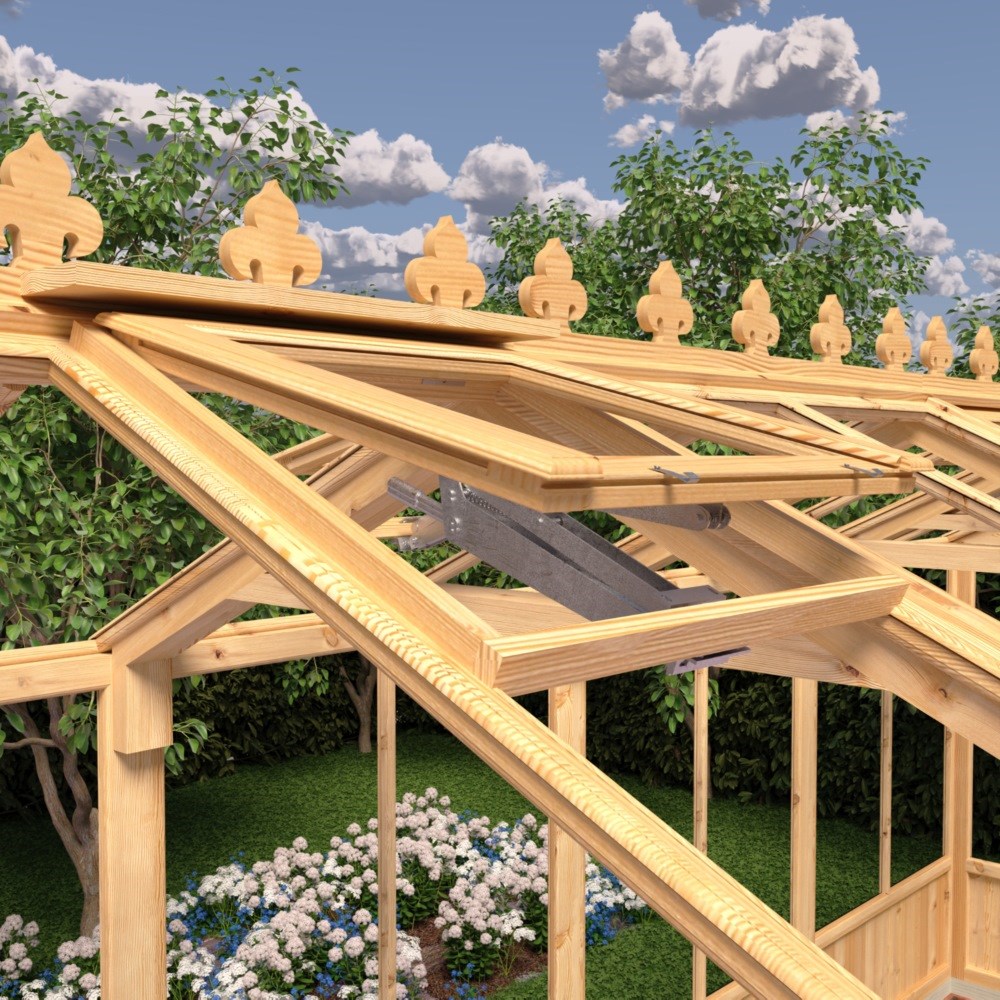 12X6 Holkham Wooden Greenhouse