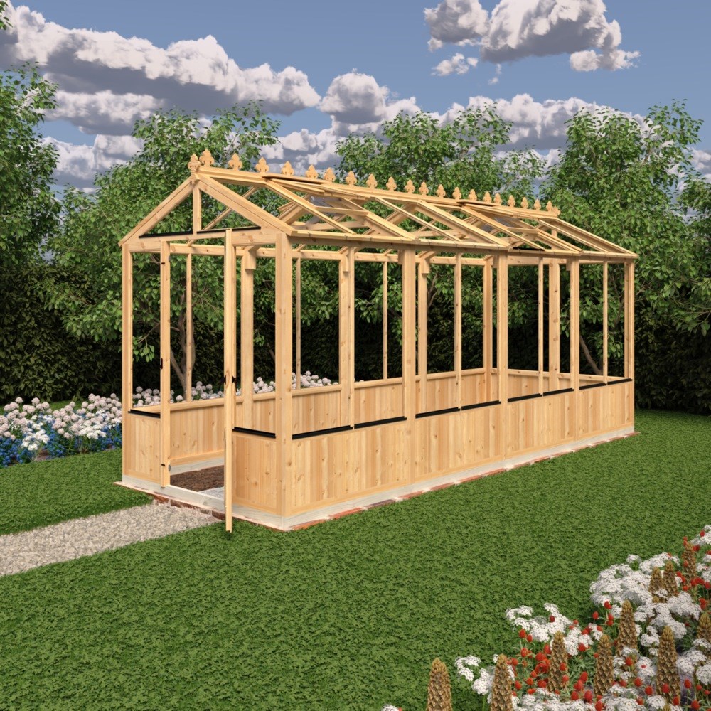 16X6 Holkham Wooden Greenhouse