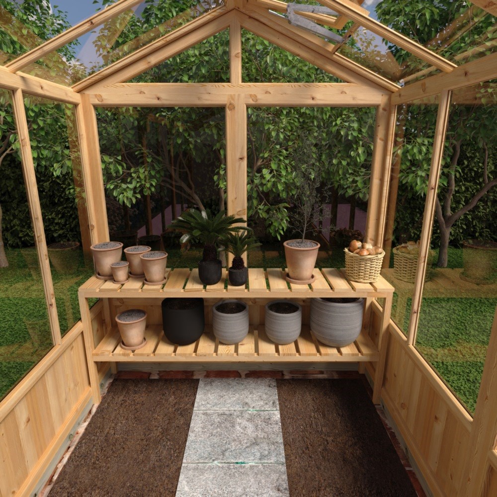 16X6 Holkham Wooden Greenhouse