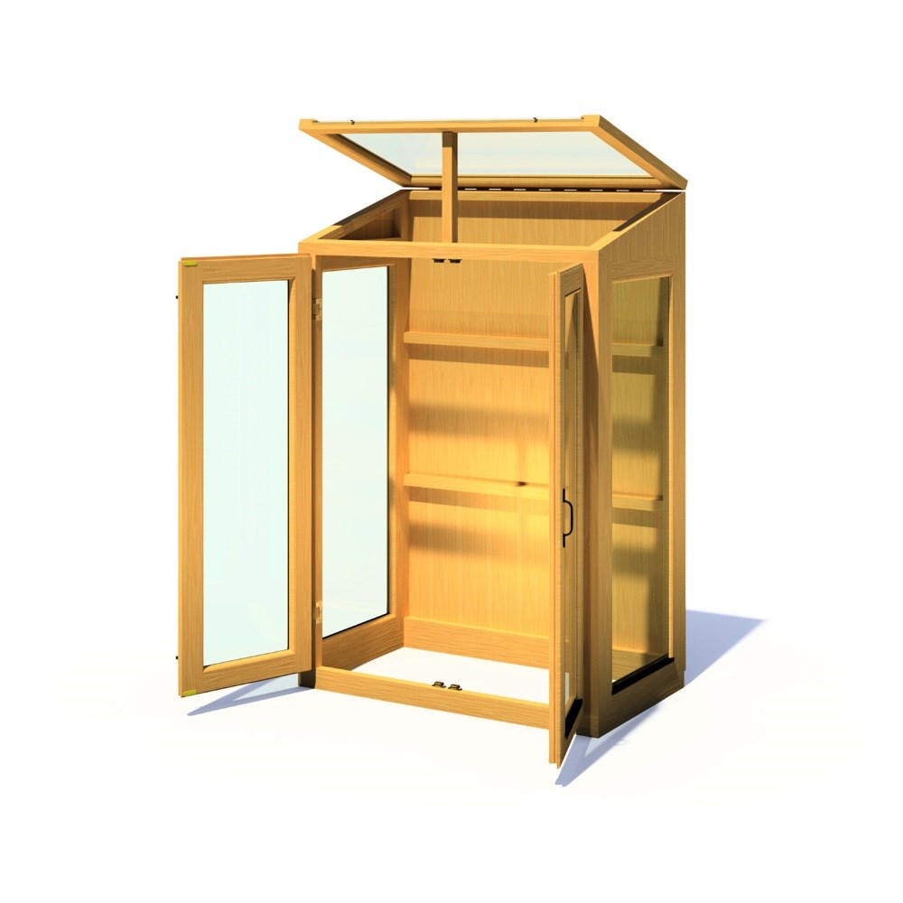 3X2 Heydon Wooden Lean To Greenhouse