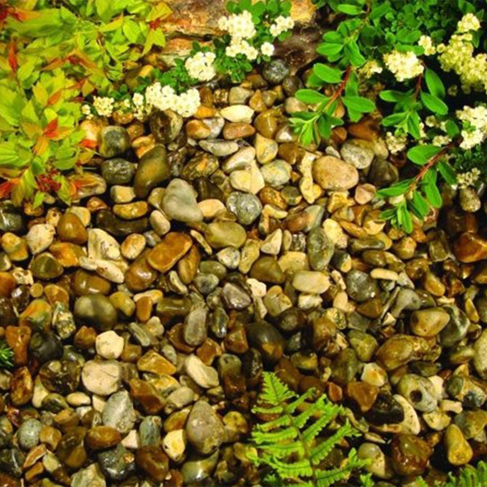 Oyster Pearl Pebbles 10-25mm Mottled Grey/Cream Decorative Stone