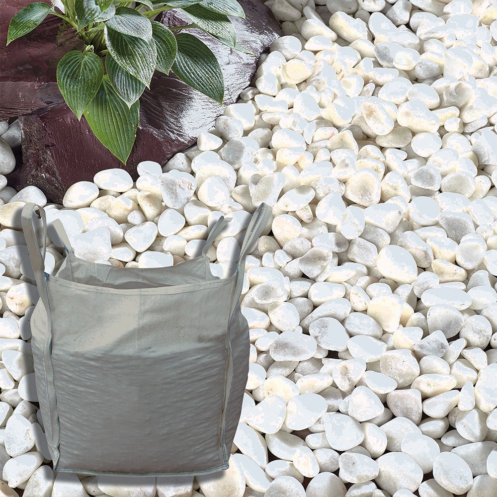 Coral White Pebbles 20-40mm Decorative Stone