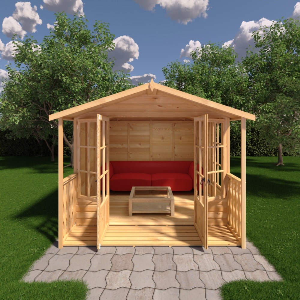 8X10 Summerhouse Delmora Shiplap Including Verandah