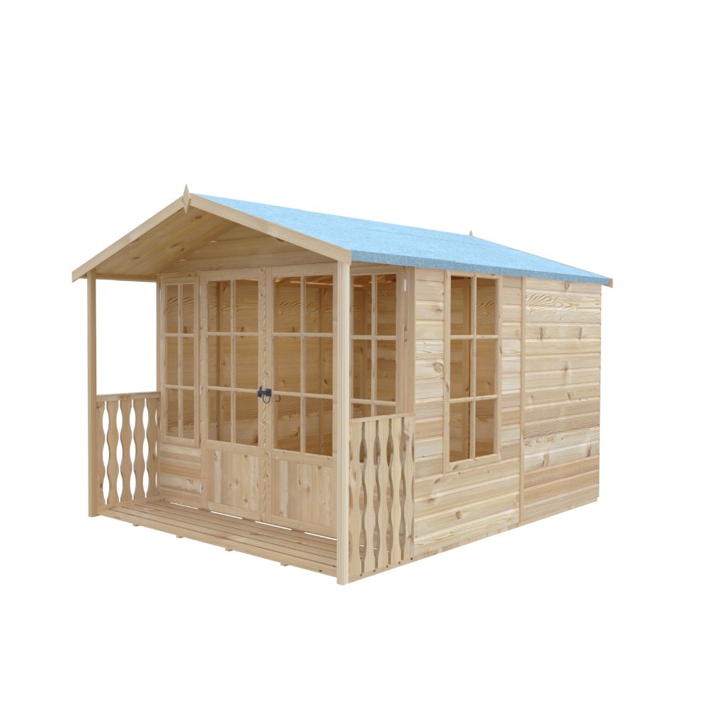 8X10 Summerhouse Delmora Shiplap Including Verandah