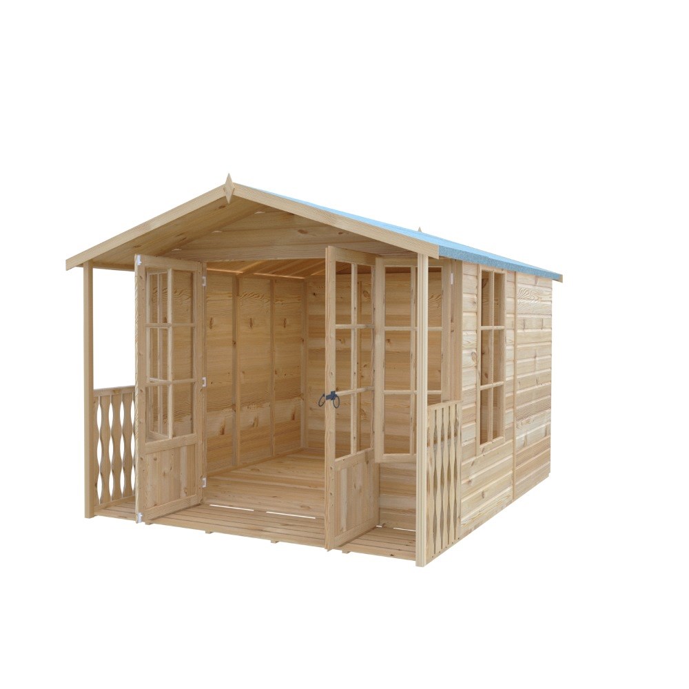 8X10 Summerhouse Delmora Shiplap Including Verandah