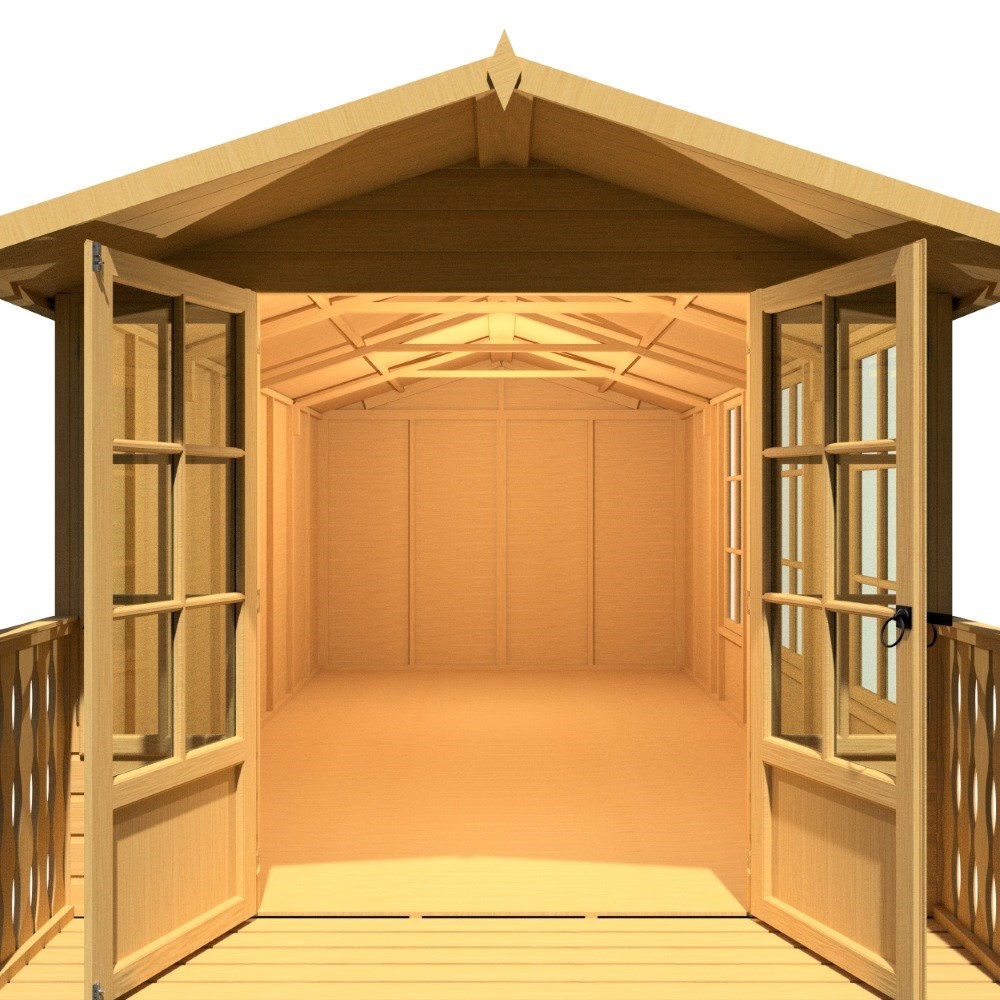 8X18 Summerhouse Delmora Shiplap Including Verandah