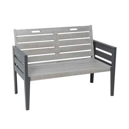 Norfolk Leisure Florenity Grigio Two Seat Bench Set In Greywash Grey