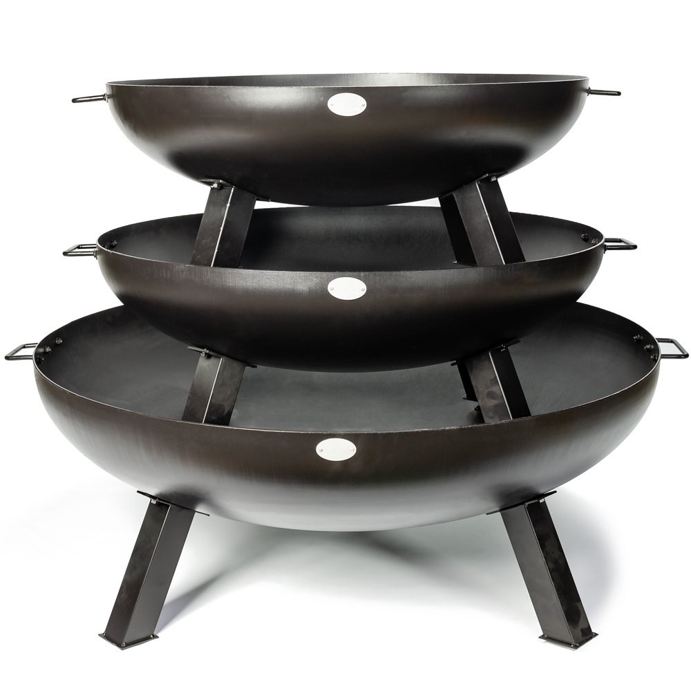 75Cm Carbon Steel Fire Bowl In Black - By La Fiesta