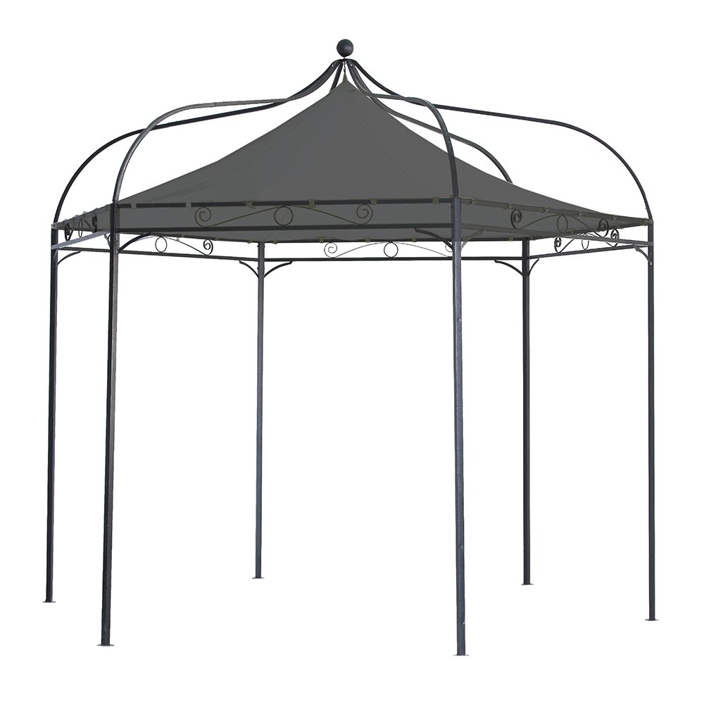 Harlington Deluxe Steel Frame Gazebo With Roof Canopy In Ivory