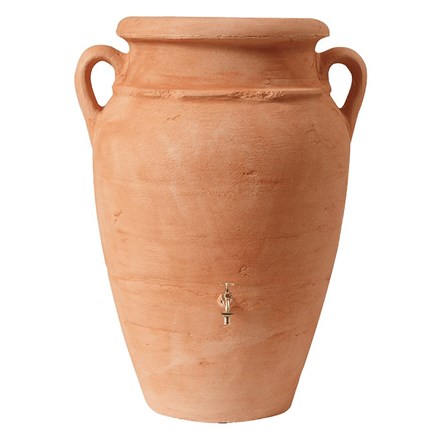 360 Litre Antique Amphora Water Butt With Planter In Terracotta