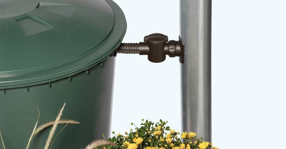 210 Litre Round Rain Water Butt Including Tap and Lid In Green