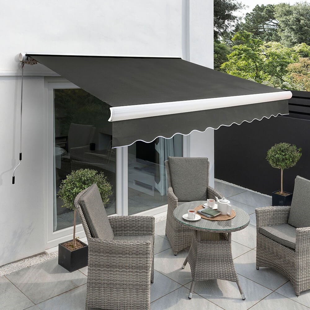 Full Cassette Electric Awning | Charcoal