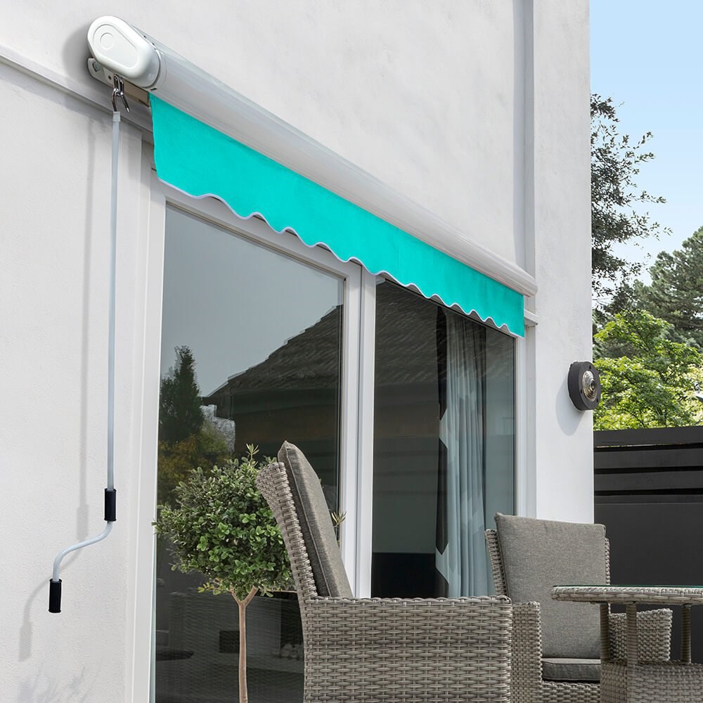 Full Cassette Electric Awning | Turquoise