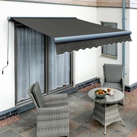 2.5m Full Cassette Electric Charcoal Awning (Charcoal Cassette)