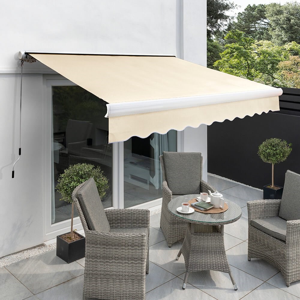 Full Cassette Manual Awning | Ivory