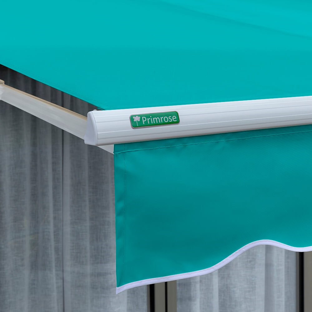 Half Cassette Electric Awning | Turquoise