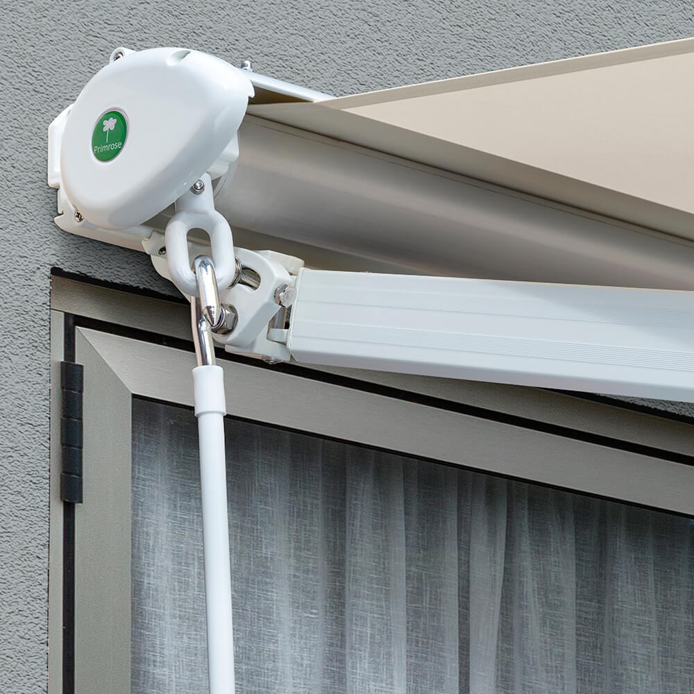 Half Cassette Electric Patio Awning | Ivory