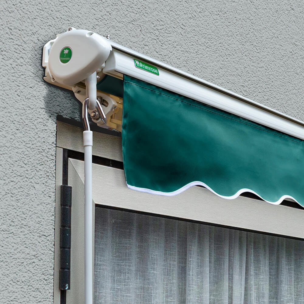 Half Cassette Electric Patio Awning | Plain Green
