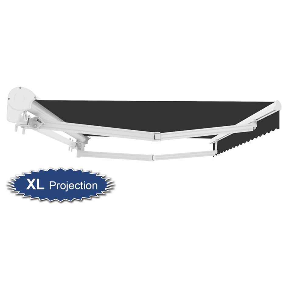 Half Cassette Electric XL Projection Awning | Charcoal