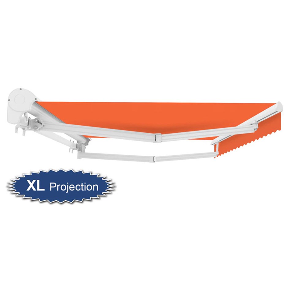 Half Cassette Electric XL Projection Awning | Terracotta