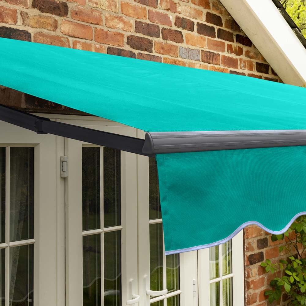 Standard Manual Awning (Charcoal Cassette) | Turquoise