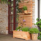 Wooden Slatted Trellis Trough Planter
