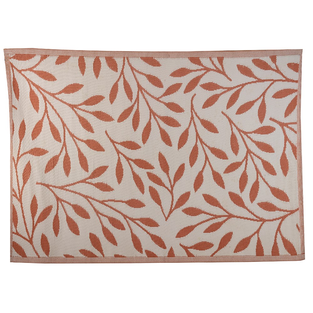 Alfresco Rug - Leaves - Red ochre - 150 x 210cm by Smart Garden