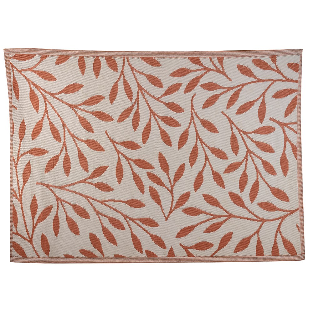 Alfresco Rug - Leaves - Red ochre - 150 x 210cm by Smart Garden