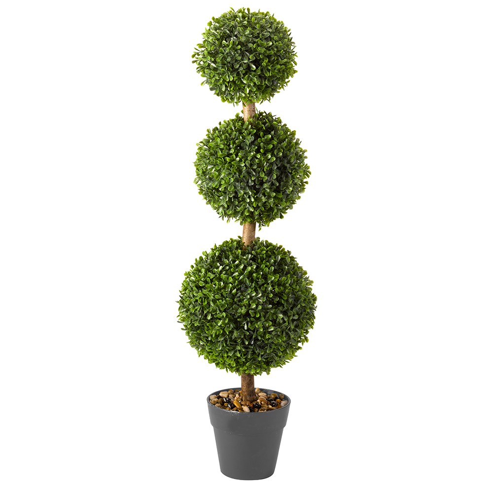 Artificial Trio Ball Topiary Tree 80cm