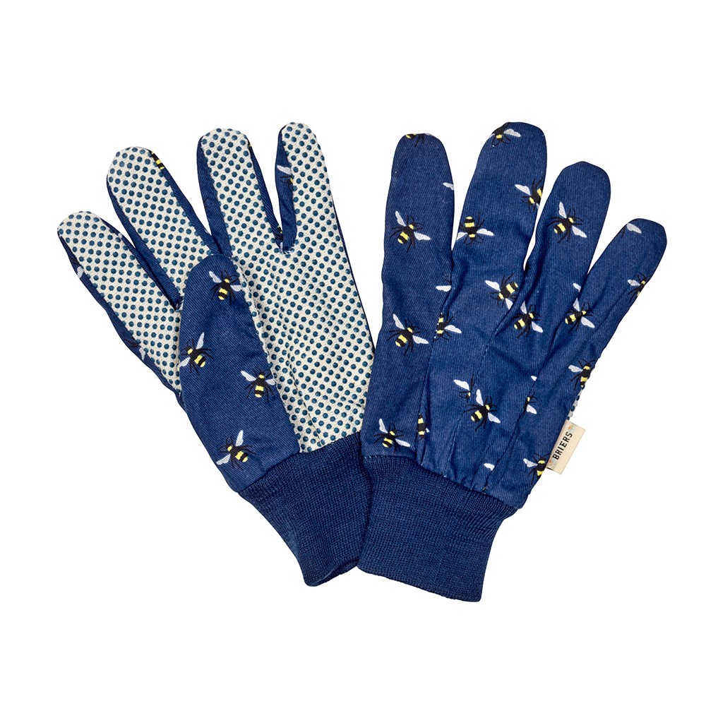 Gardening Gloves | Bees | Briers Cotton Grips Triple Pack