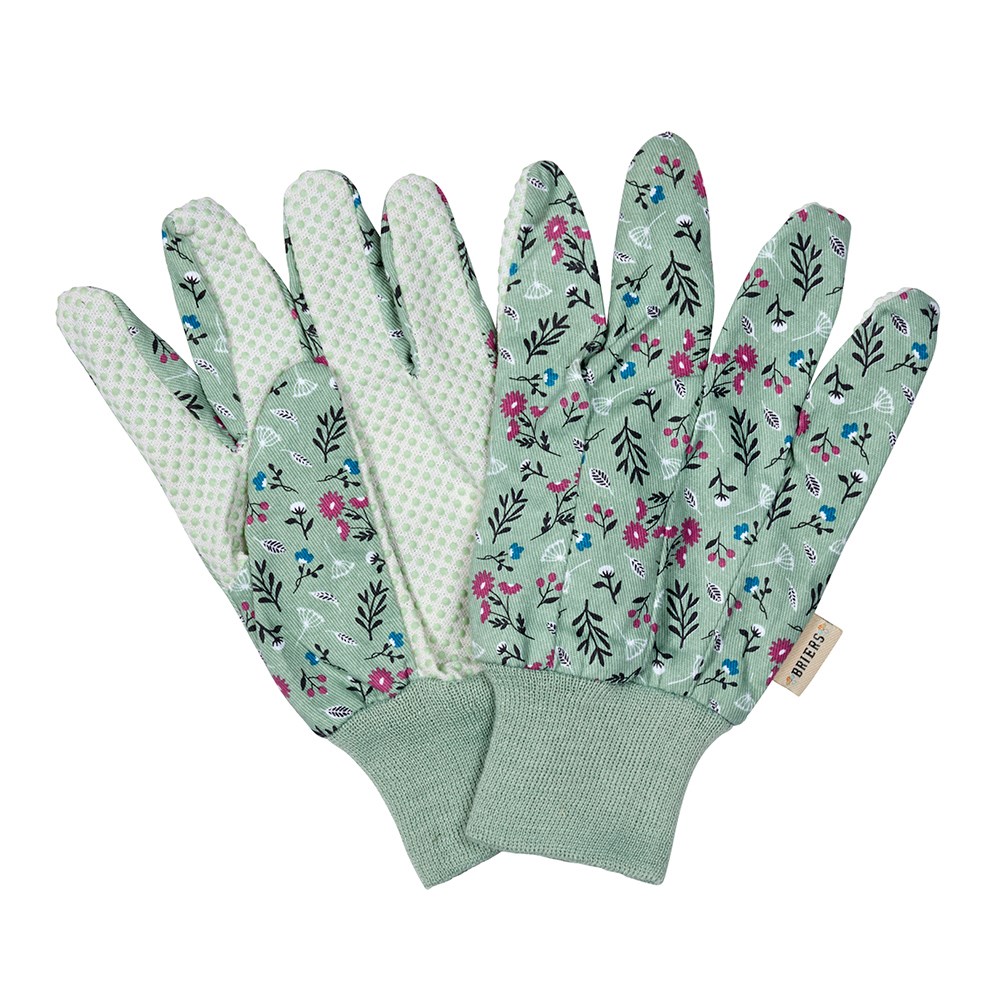 Gardening Gloves - Flowerfield Cotton Grips M8 Triple Pack by Smart Garden