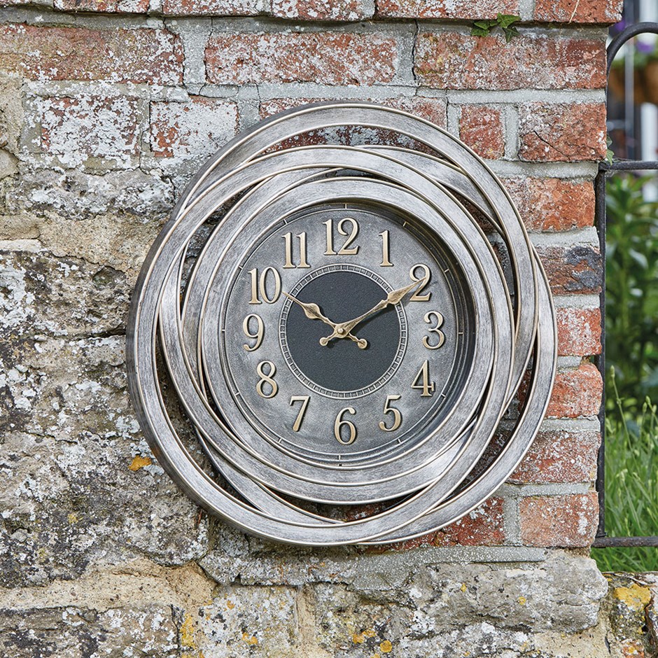 20in Ripley Outdoor Wall Clock by Smart Garden