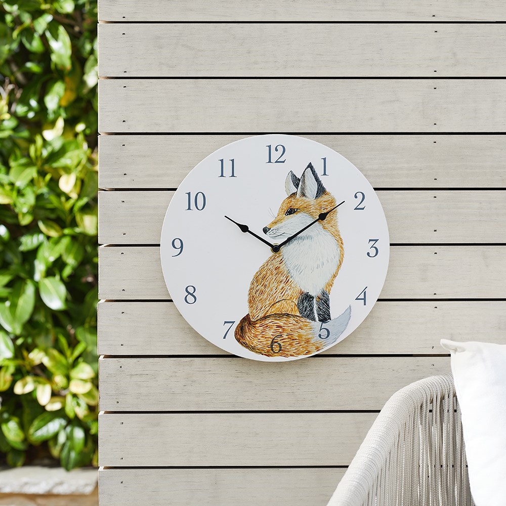 12in Fox Wall Clock by Smart Garden by Smart Garden
