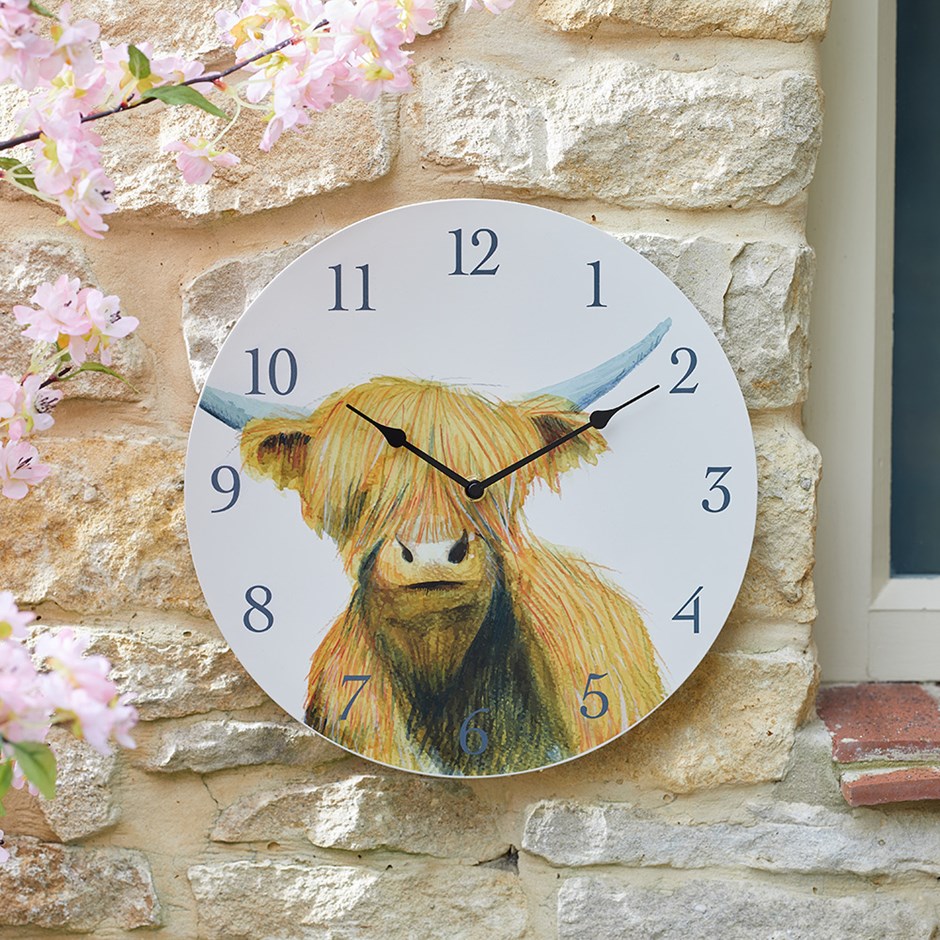 12in Highland Wall Clock by Smart Garden