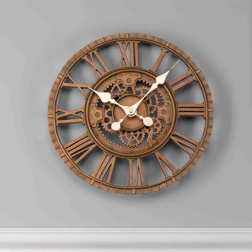 12in Newby Mechanical Wall Clock - Bronze by Smart Garden