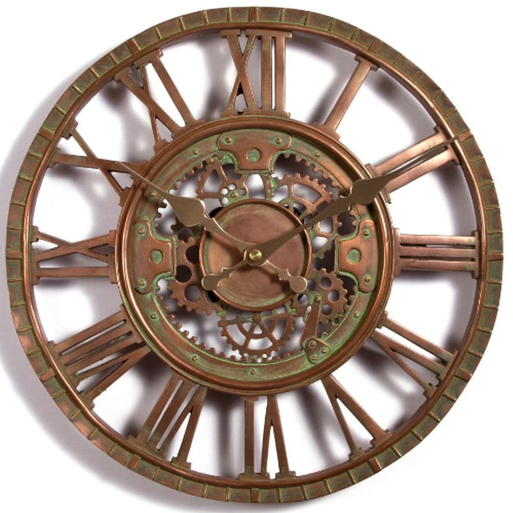 12in Newby Mechanical Wall Clock - Bronze by Smart Garden