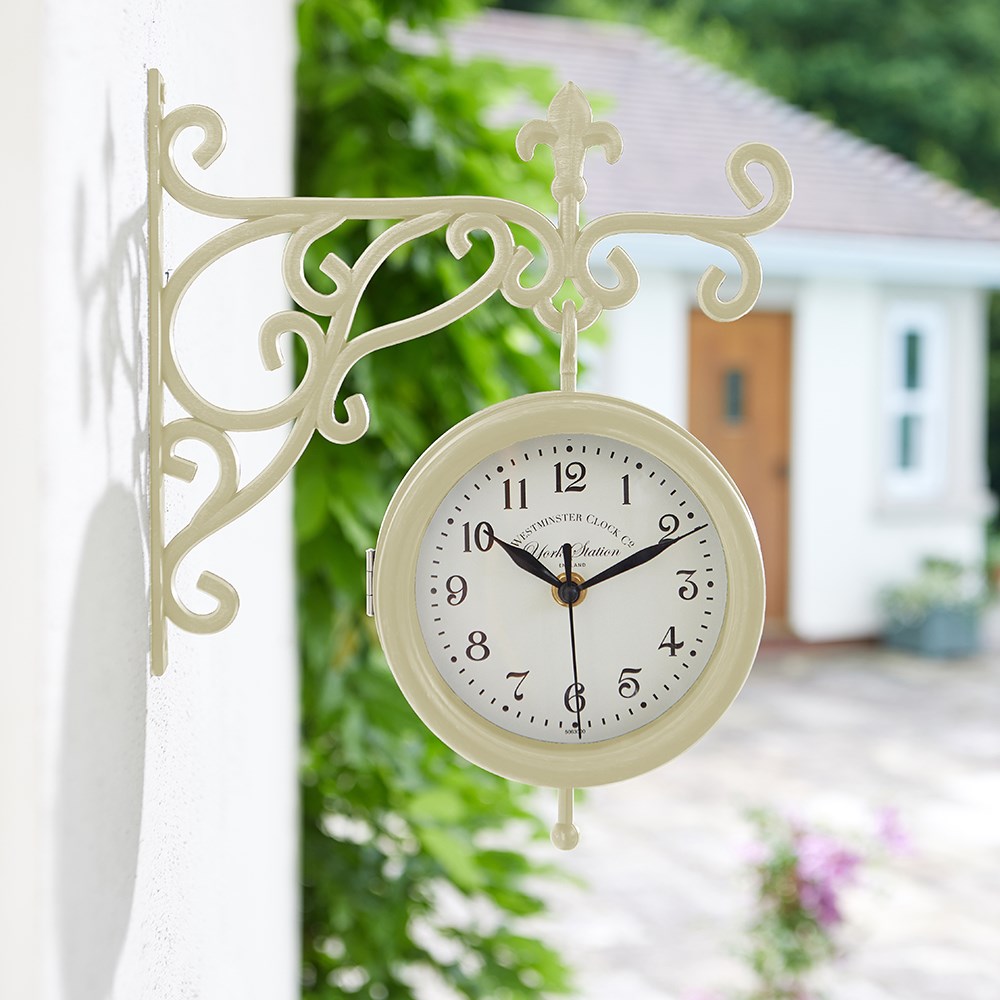 York Station Wall Clock & Thermometer