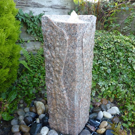 H90cm Pink Granite Juro Fountain Water Feature